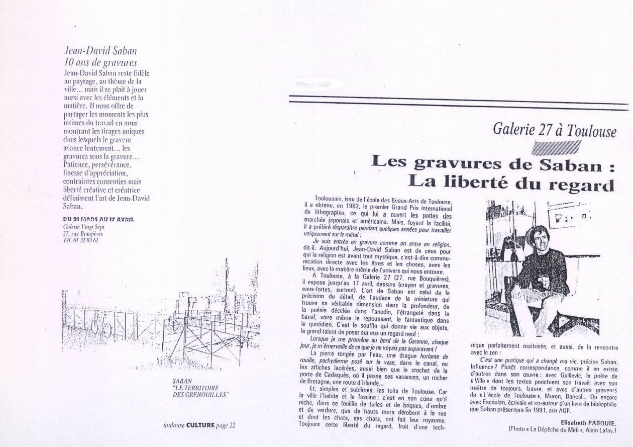 Les gravures de Saban : La liberté du regard