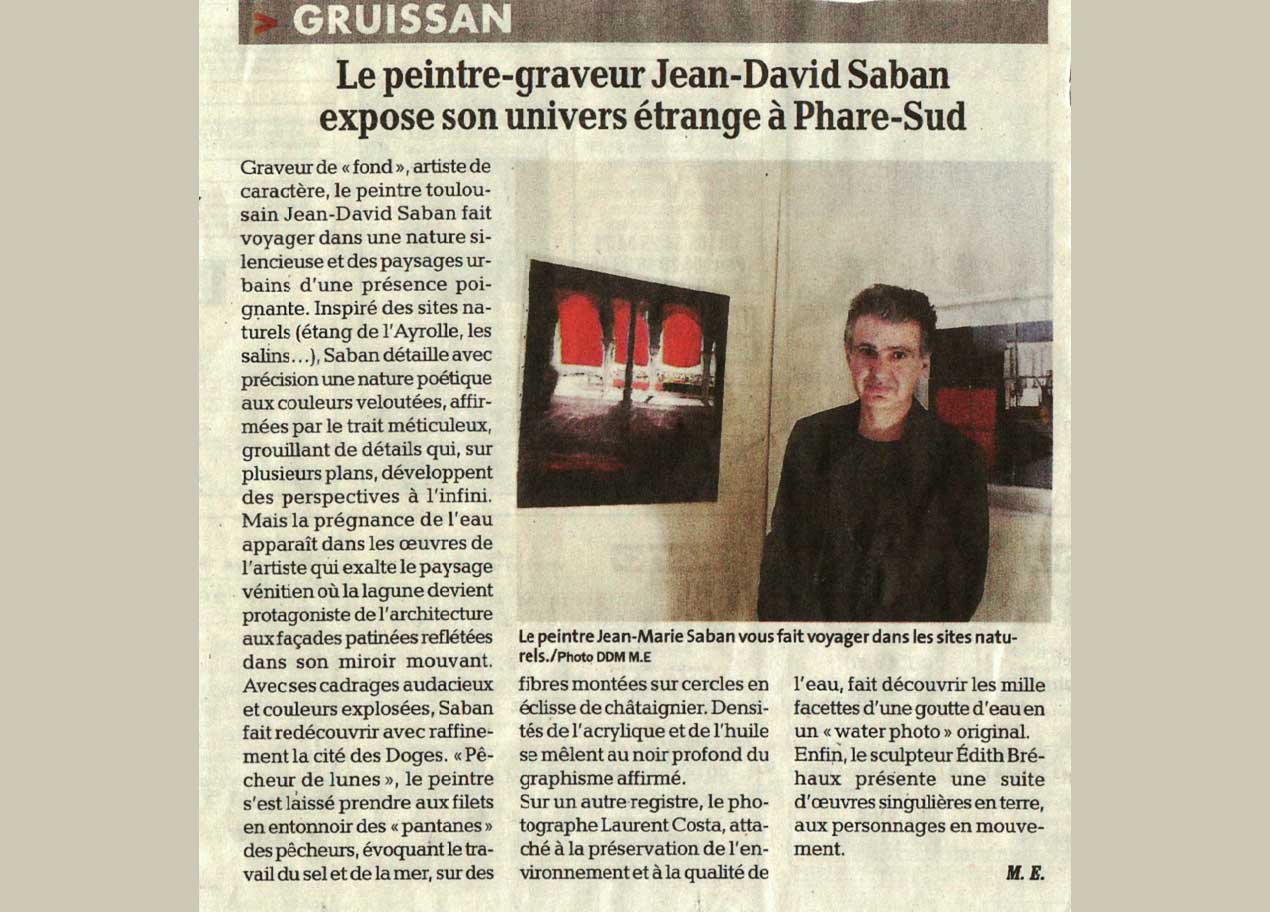 Le peintre-graveur Jean-David Saban expose son univers étrange à Phare (...)