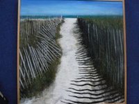 Paysage bord de mer - acrylique sur toile - 80x80