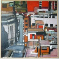 Barcelone, Acrylique sur toile, 80x80