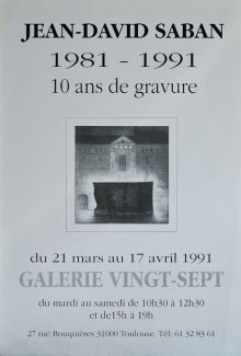 10 ans de gravure -Galerie 27 Printemps 1991