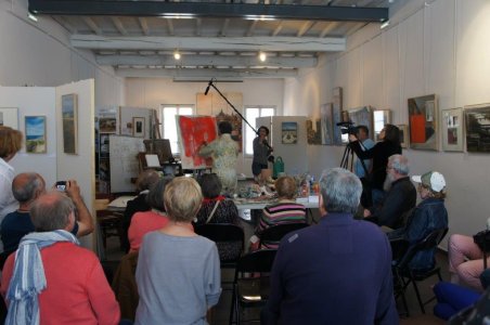 Musée Lafage 2017 - démonstration peinture acrylique